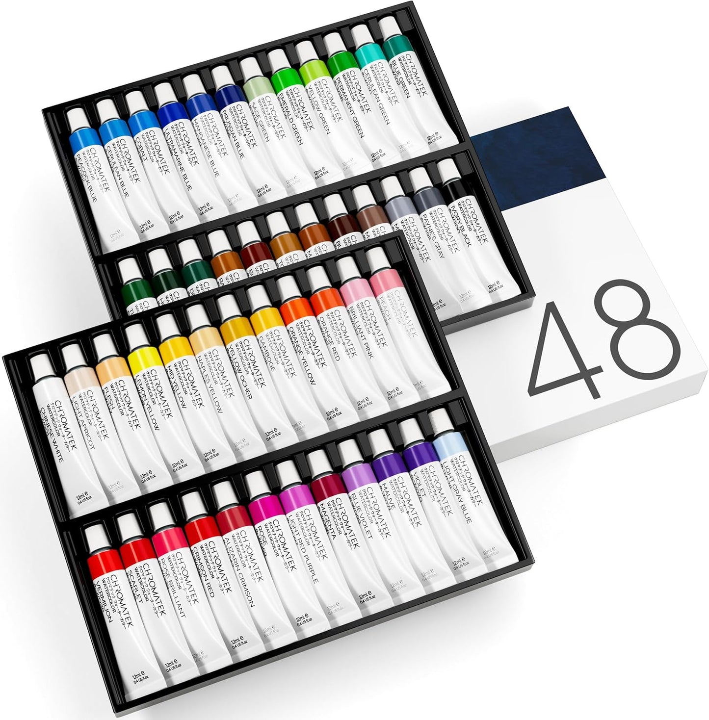 WATERCOLOR PAINT 48 PIECES SET: 48 X 12ML TUBES