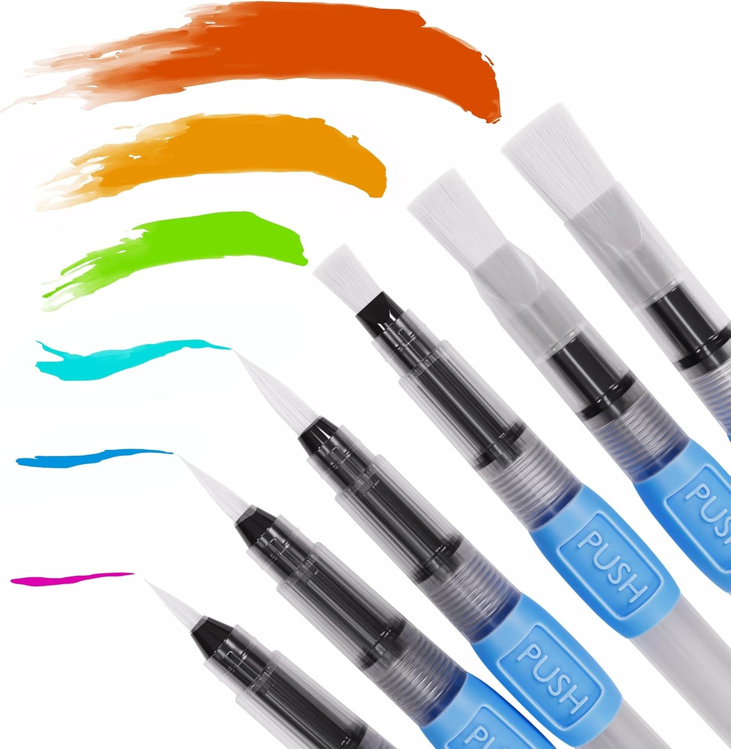 6 PACK AQUA PENS WITH 6 DIFFERENT NIBS
