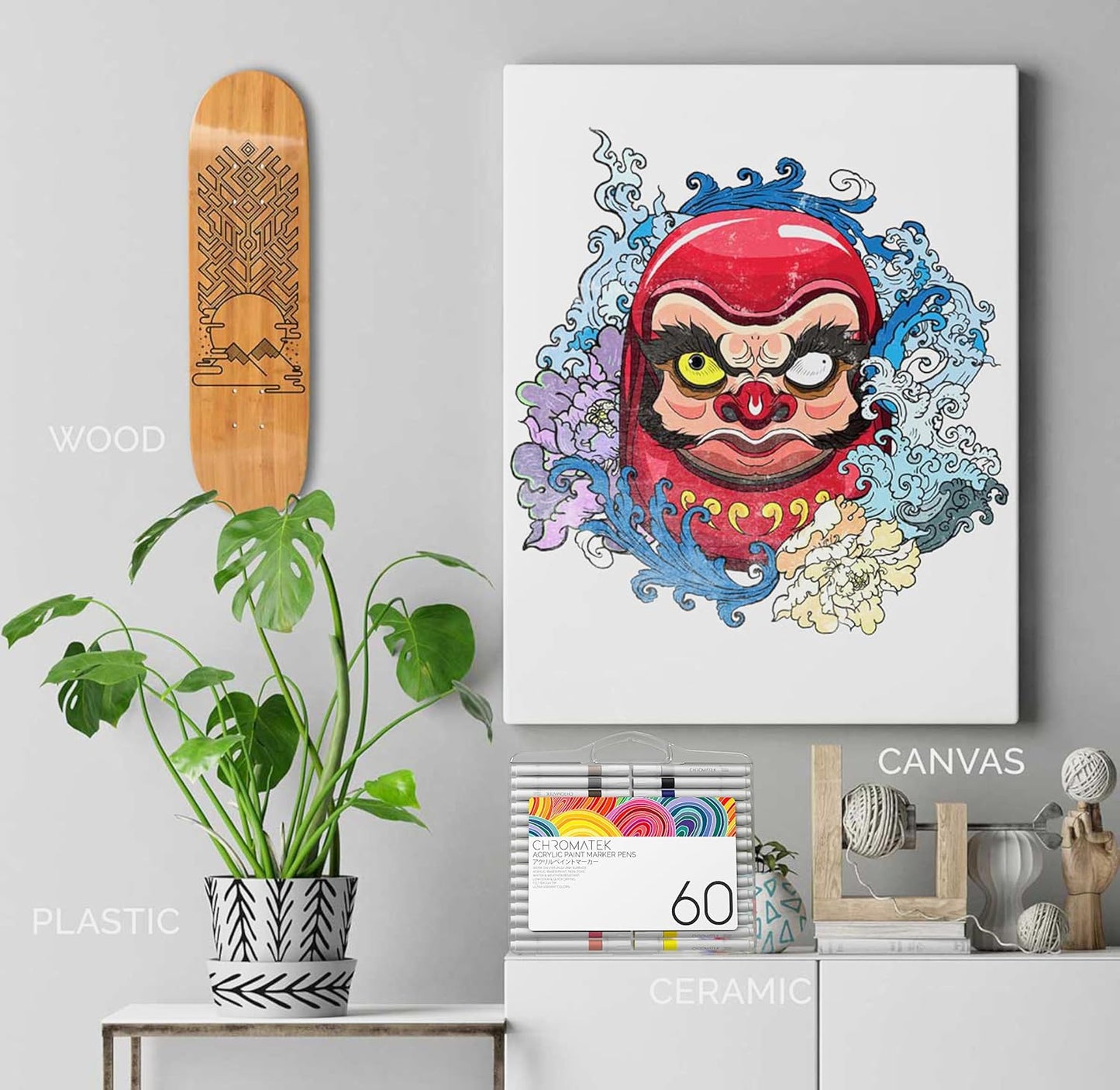 60 COLORS WATERPROOF ACRYLIC PAINT MARKERS