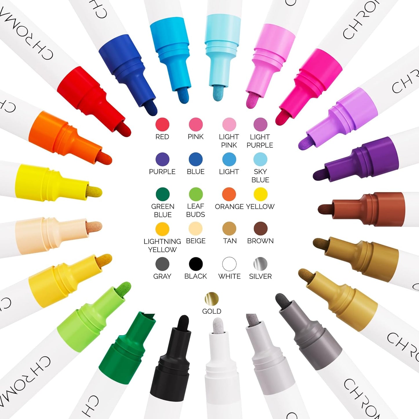 21 DUAL TIP ACRYLIC PAINT MARKERS