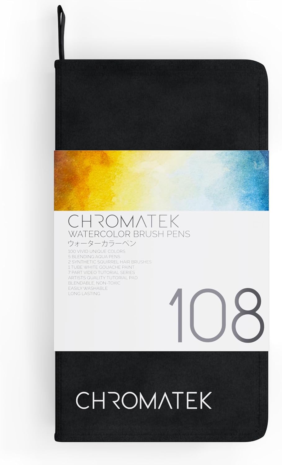 108 WATERCOLOR REAL BRUSH PEN SET + TUTORIAL PAD