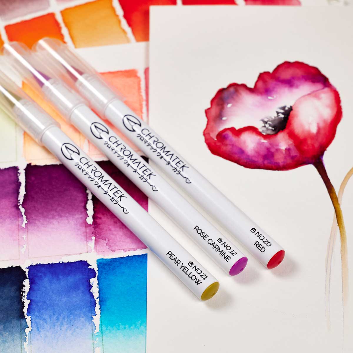 54 WATERCOLOR REAL BRUSH PEN SET + TUTORIAL PAD