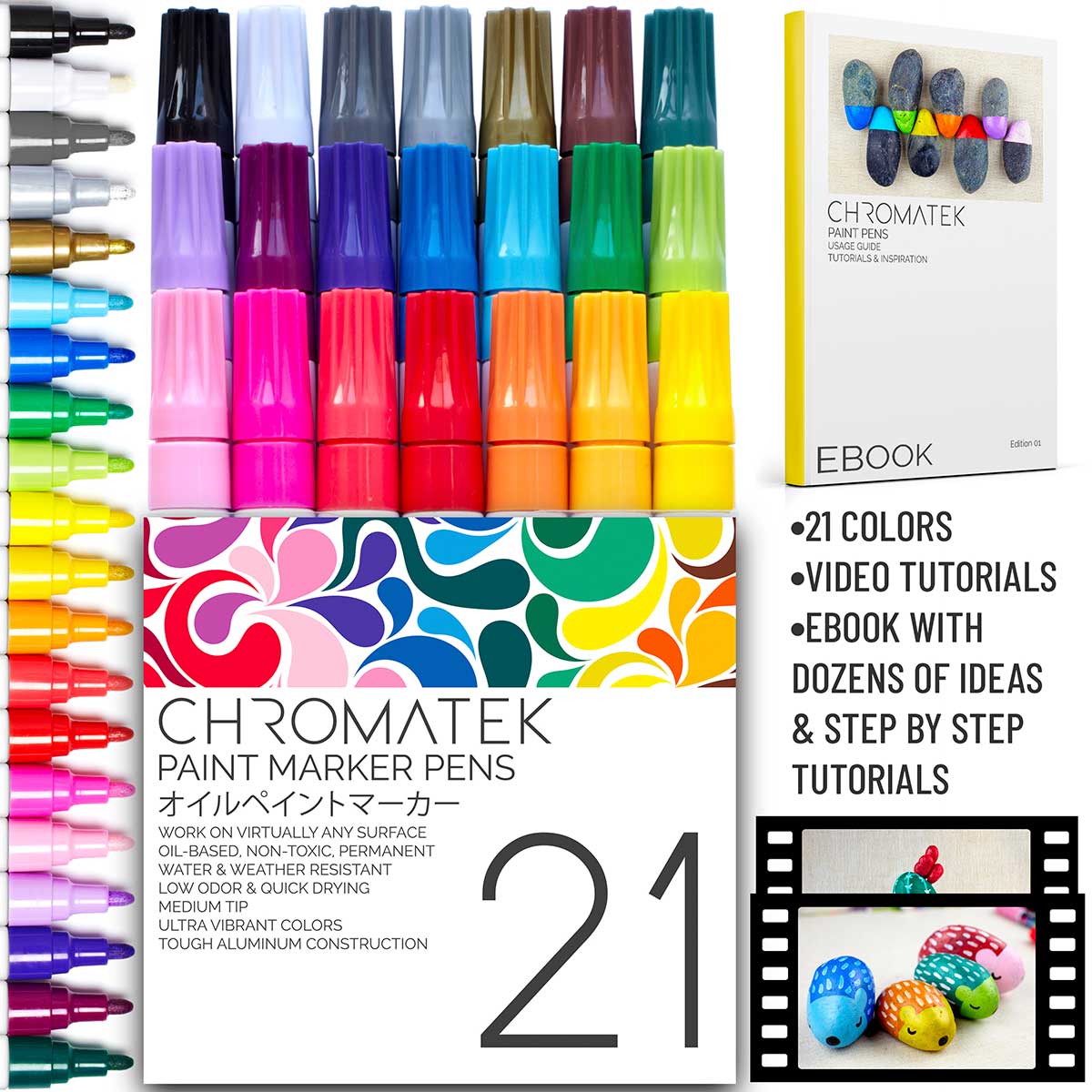 PAINT MARKER PENS 21 PAINT PEN SET